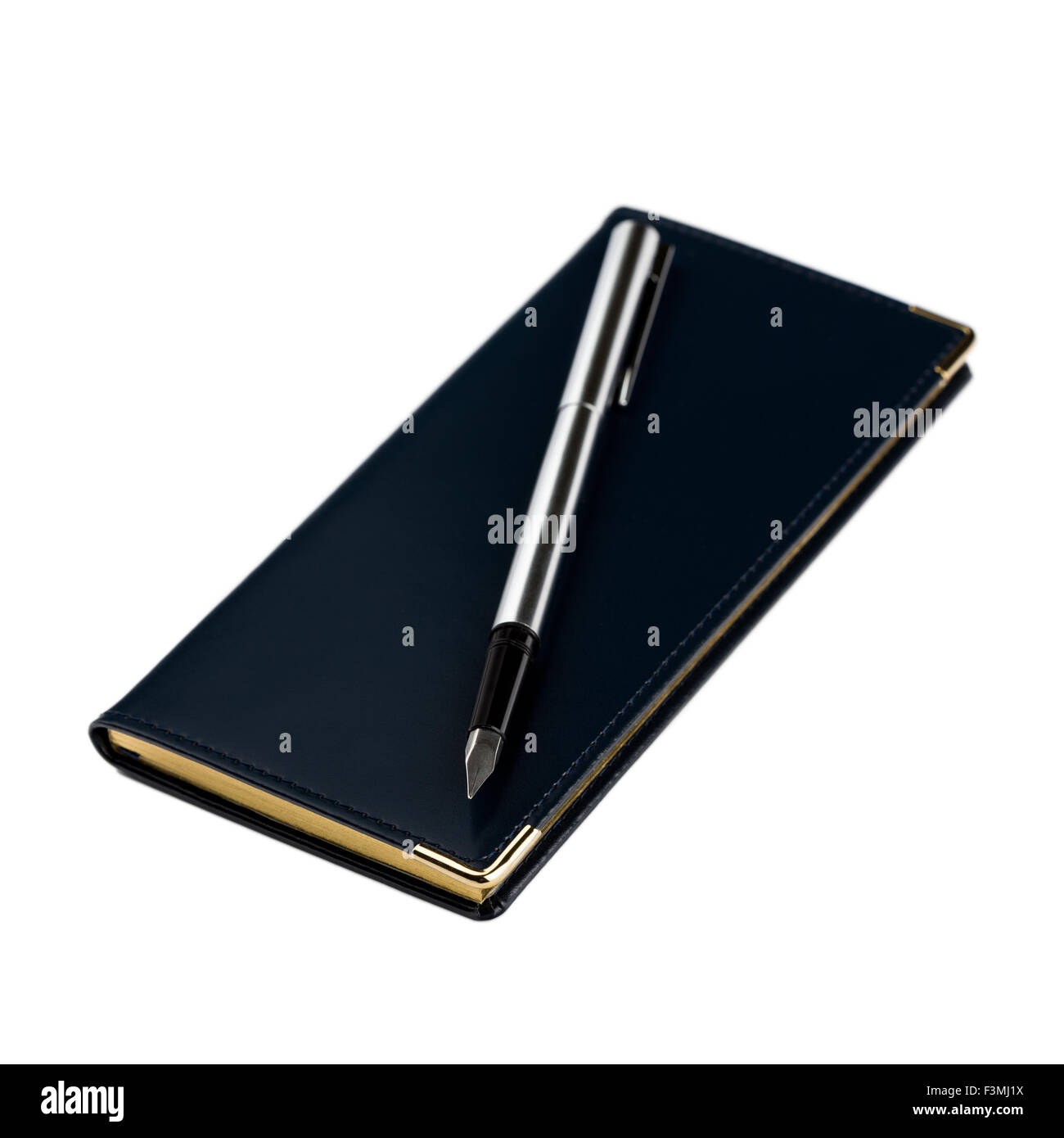 Organizer and fountain pen Stock Photo - Alamy