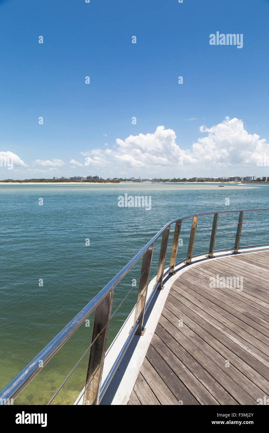 Boat,Australia,Railing,Deck,Coastline Stock Photo