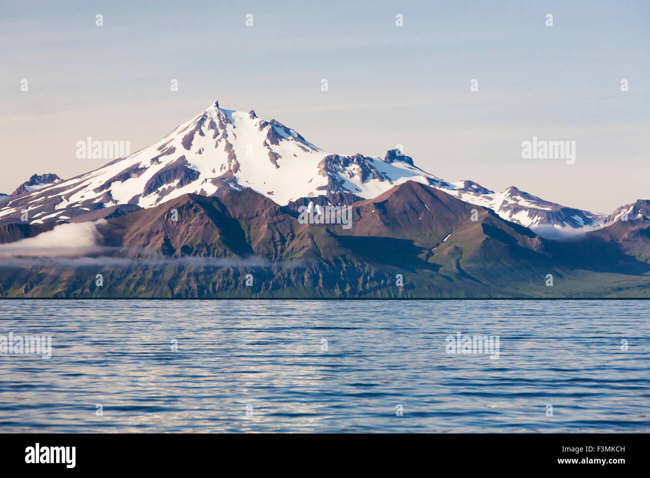 Coastline,Alaska,Cold Bay,Frosty Volcano Stock Photo Alamy