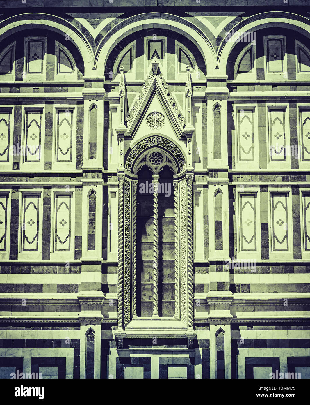Renaissance vintage window of italian cathedral in Florence Stock Photo ...