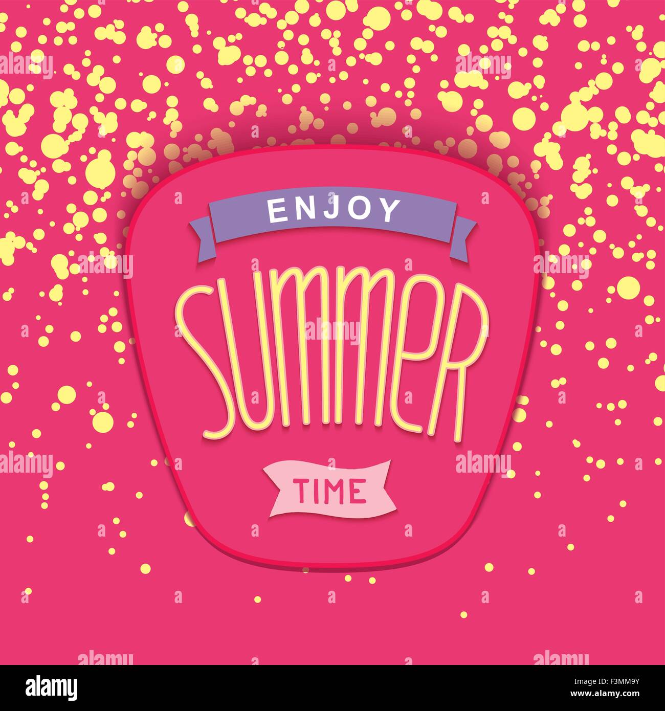 Enjoy summer lettering. Gradient background. Vector illustration ...