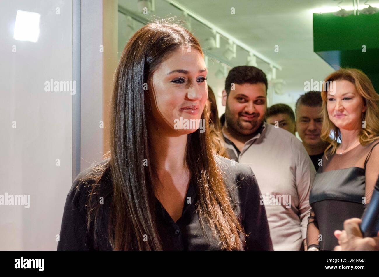 Naples, Italy. 08th Oct, 2015. Cecilia Rodriguez, sister of Belen Rodriguez special guest of Preludio, a new opening fashion store in Naples. © Angela Acanfora/Pacific Press/Alamy Live News Stock Photo