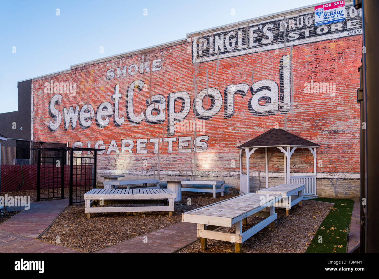 Advertisement, Medicine Hat, Alberta, Canada Stock Photo Alamy