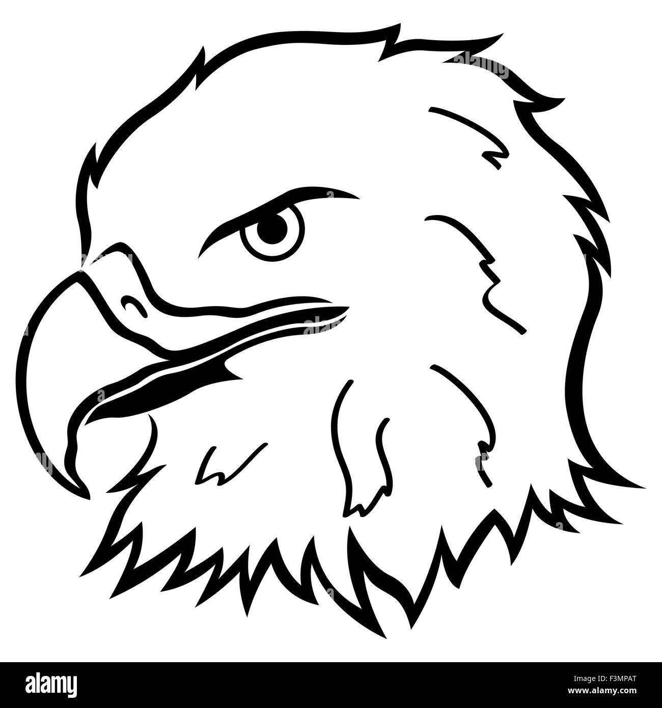 Контурные изображения головы орла