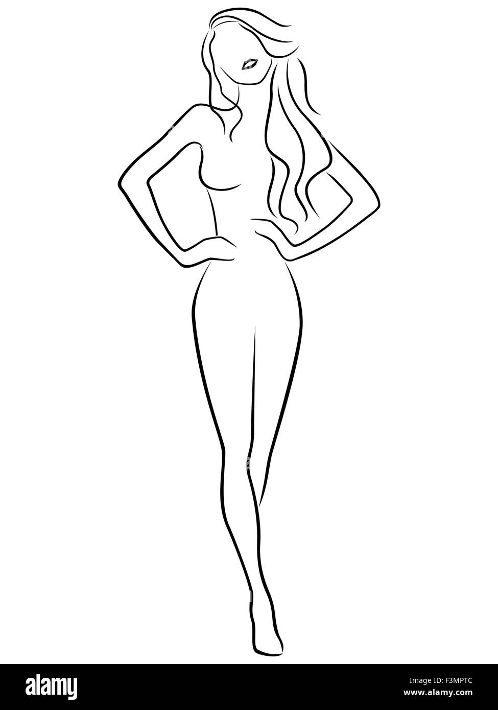 Woman Sketch Outline