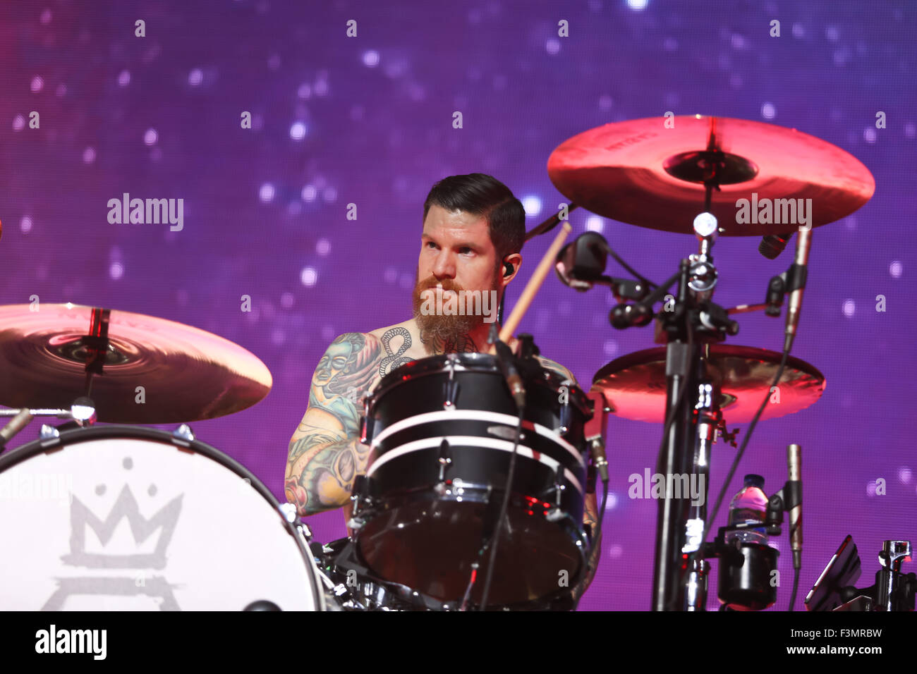 Manchester, UK. 9th October, 2015. Fall Out Boy perform live at Manchester Arena Credit:  Simon Newbury/Alamy Live News Stock Photo