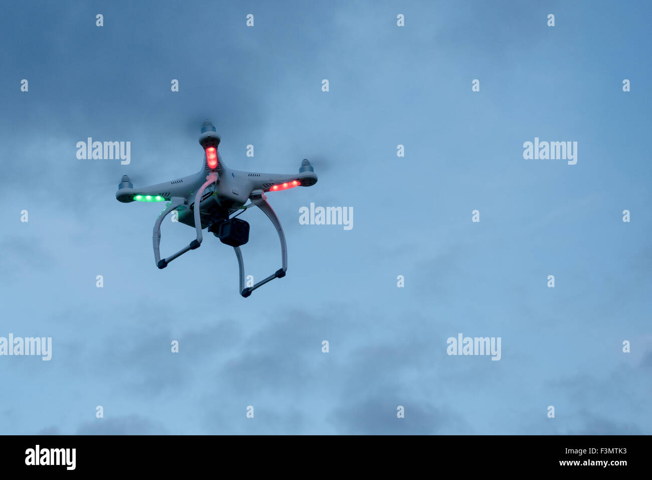 Drone mid air Stock Photo