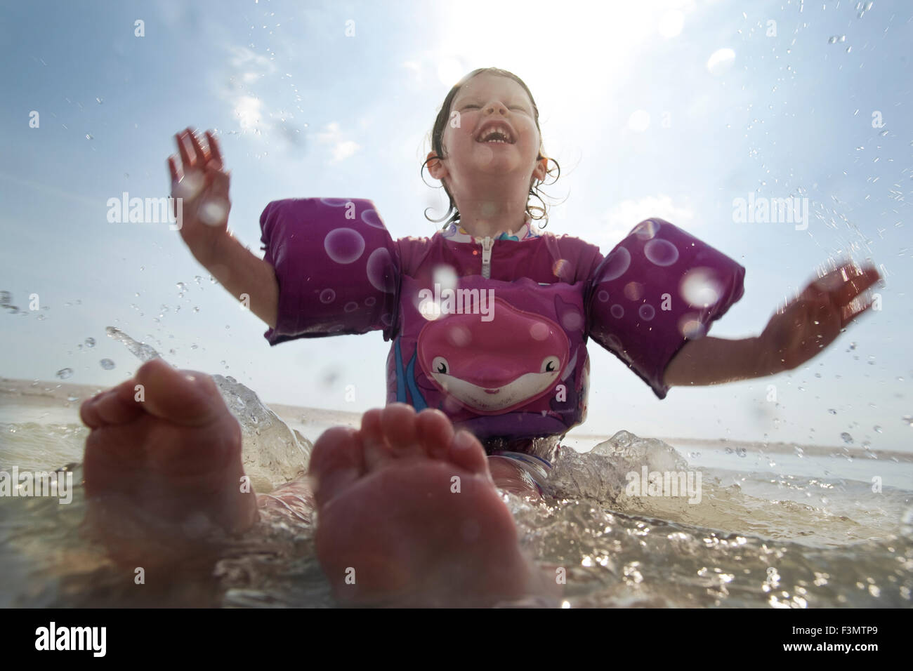 girl arm floaties