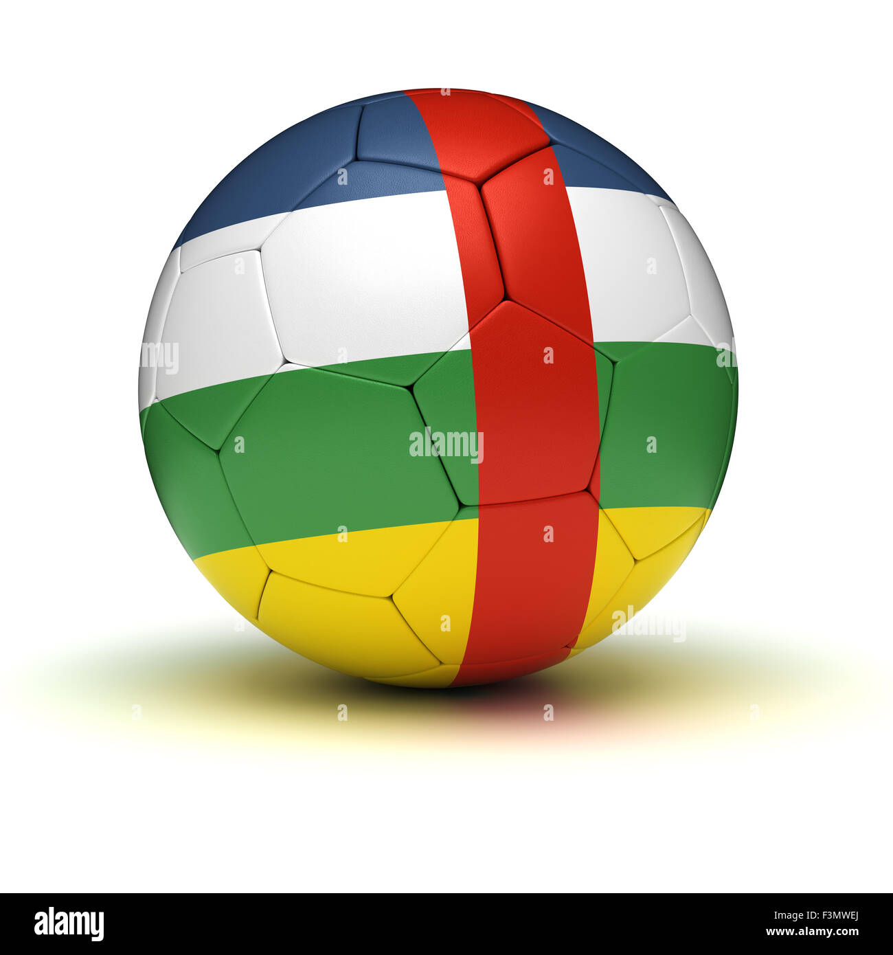 Central African Football (isolated with clipping path) Stock Photo