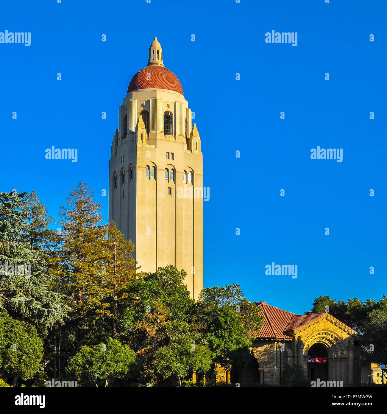 Hoover Tower, Stanford University - Palo Alto, CA, USA Stock Photo