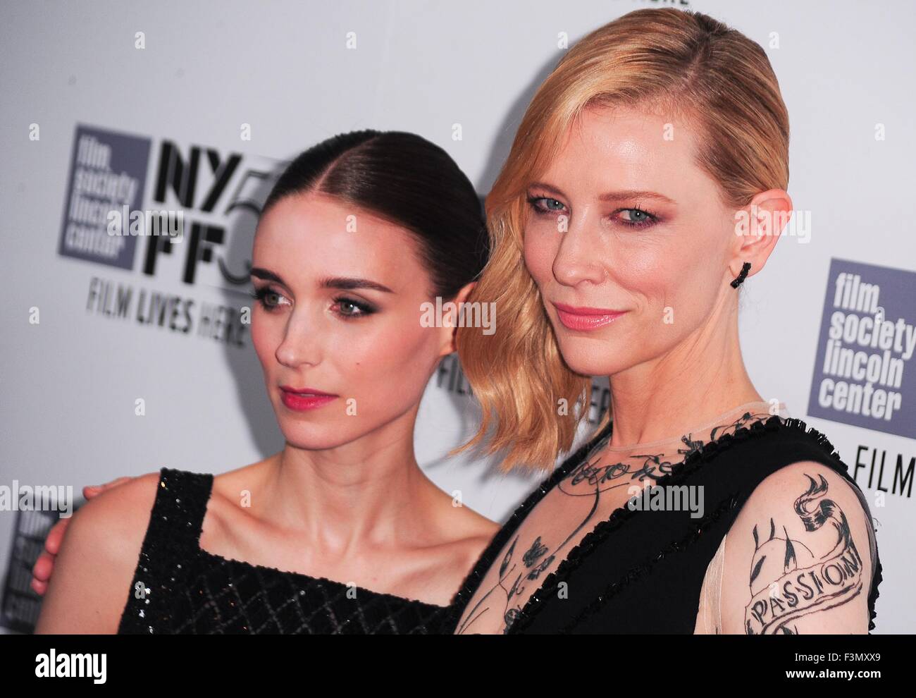 New York Ny Usa 9th Oct 2015 Rooney Mara Cate Blanchett At