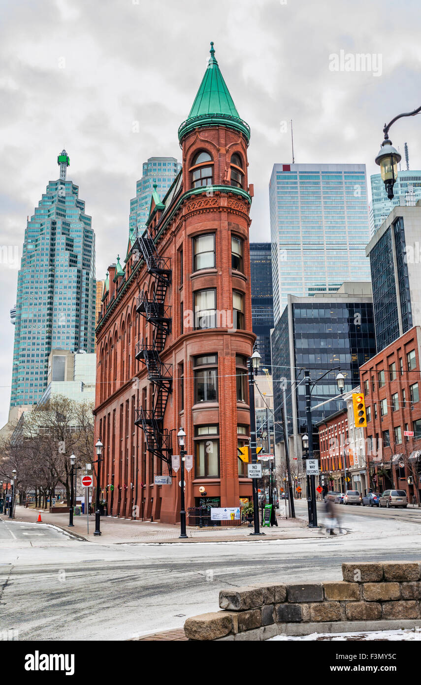 The Gooderham Building in downtown Toronto, aka Flatiron Building. Stock Photo