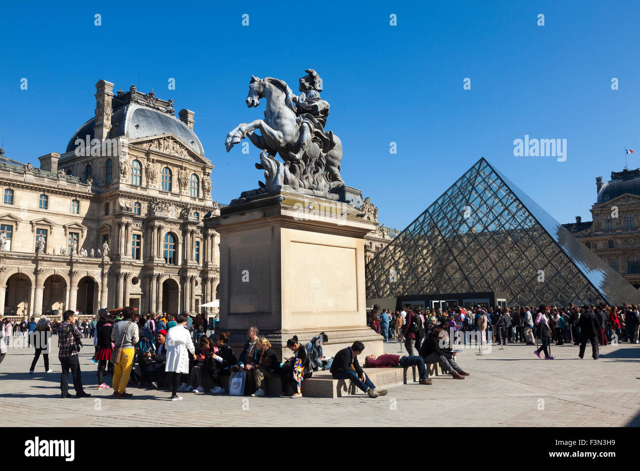 The Louvre Paris France Stock Photo