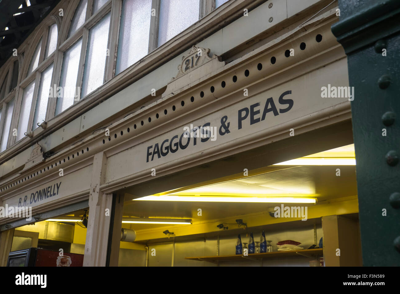 Donnelly Cafe in Cardiff central Market Cardiff Wales UK Stock Photo