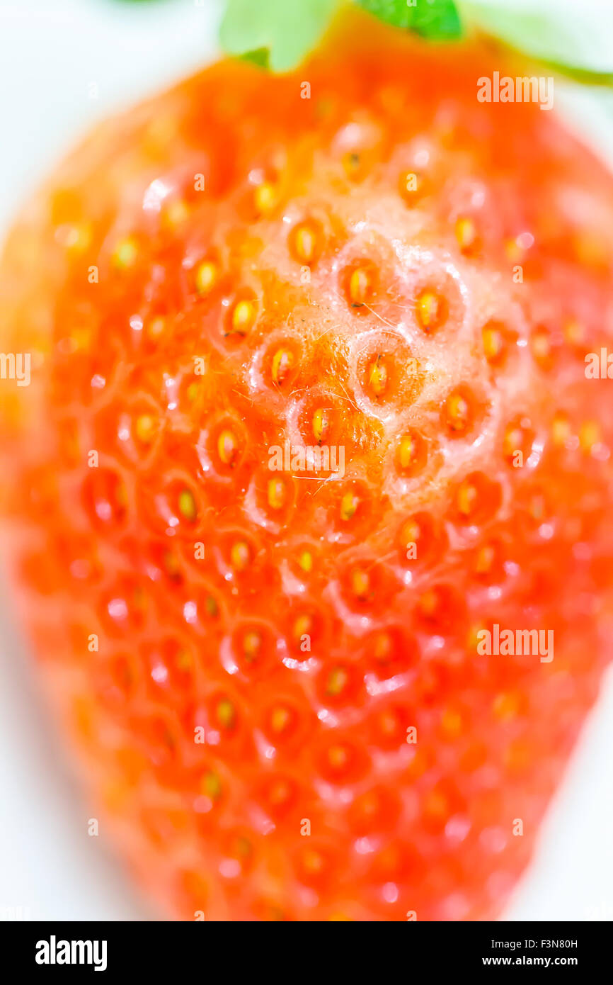 Strawberry berries on a white background Stock Photo - Alamy