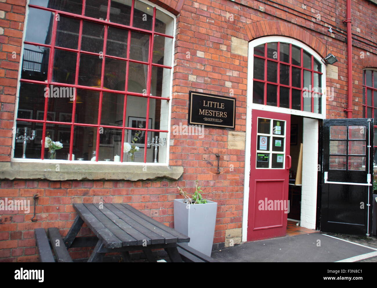 Exterior of Little Mesters Cafe & Bistro at Kelham Island Museum in