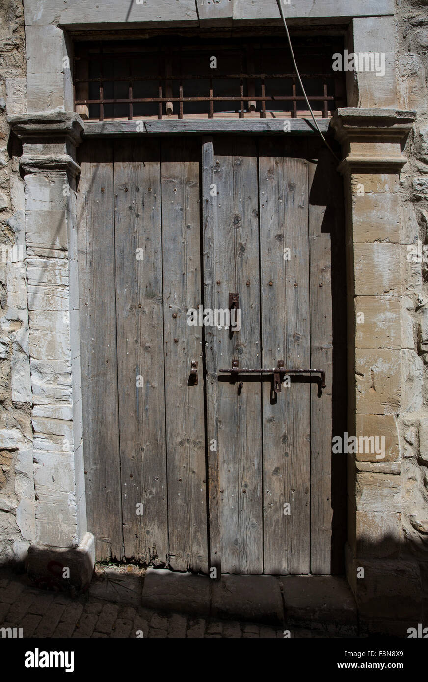 A picturesque doorway in the village of Vouni in Cyprus Stock Photo