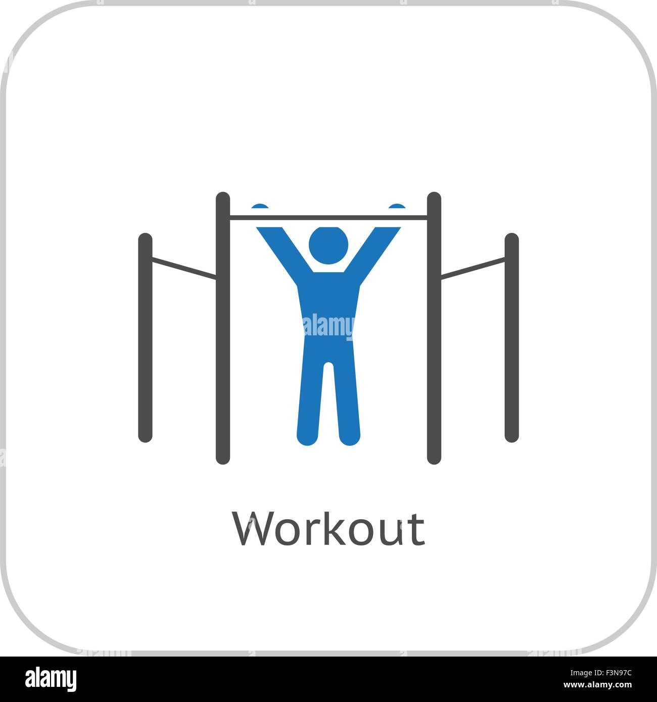 Workout Icon. Flat Design. Stock Vector