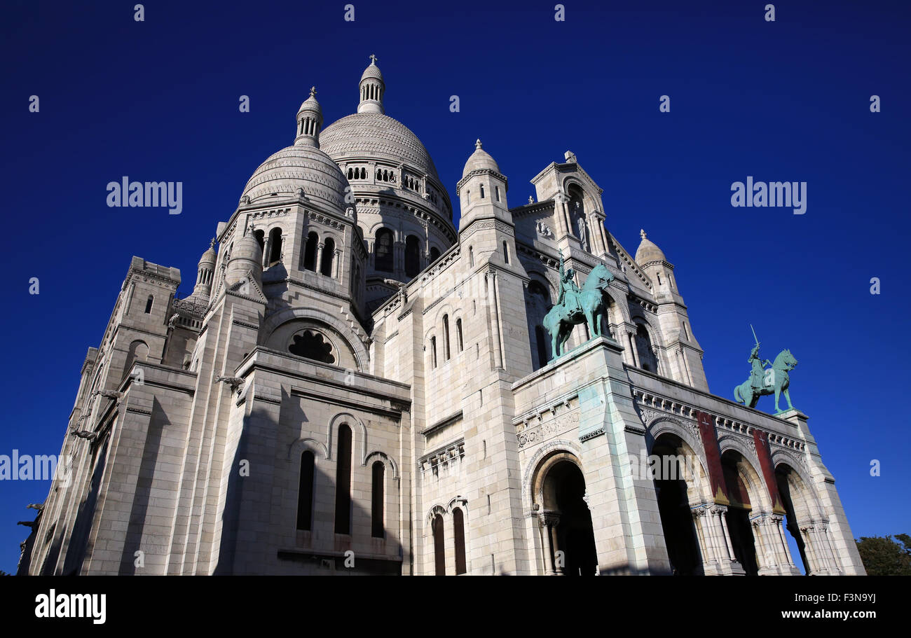 Sacre Coeur Basilica on Montmartre, Paris, France. Stock Photo