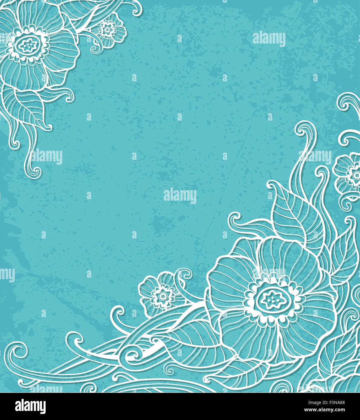 Decorative vintage background with white flowers Stock Photo - Alamy