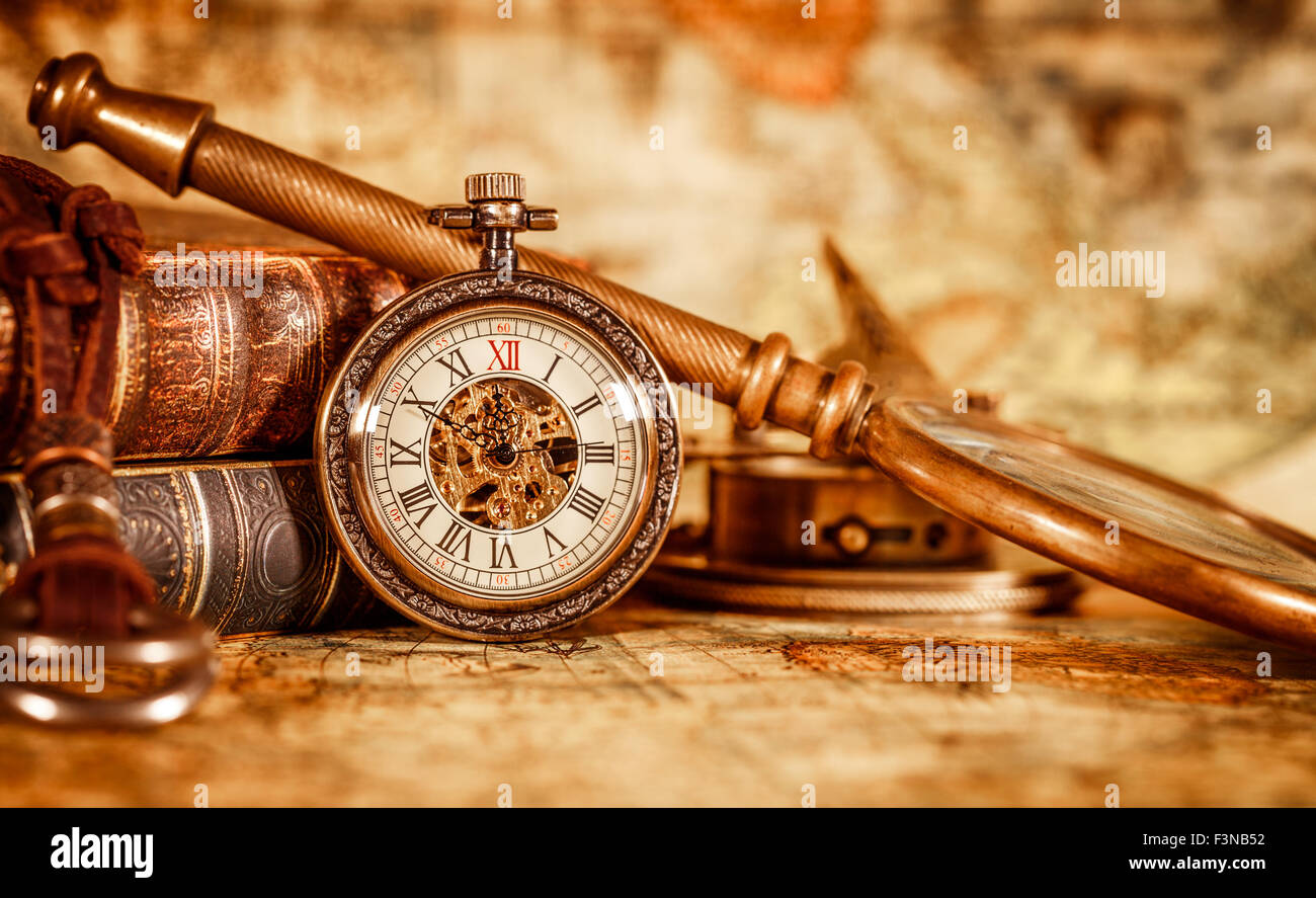 Vintage Antique pocket watch Stock Photo - Alamy