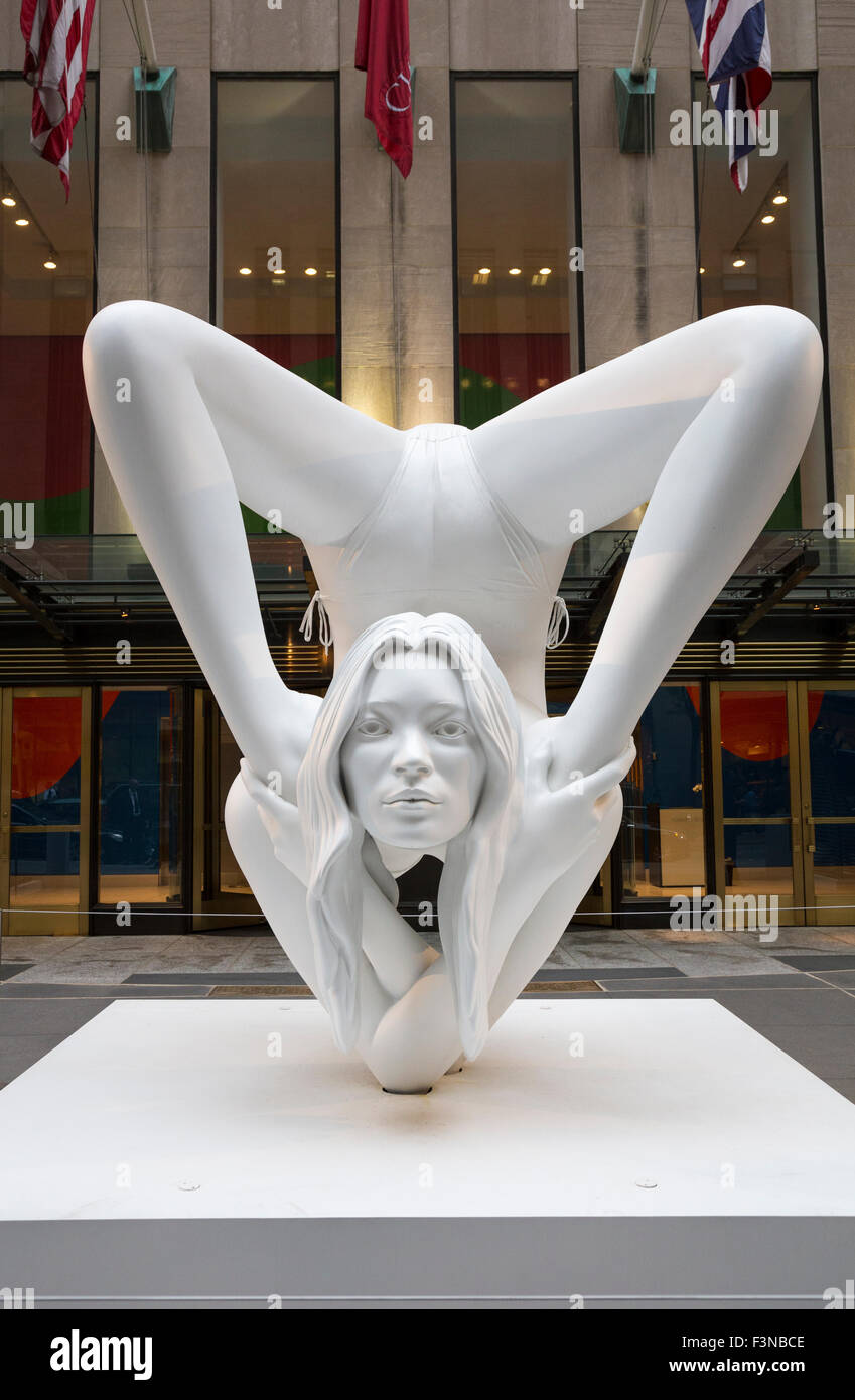 Sculpture of Kate Moss by Marc Quinn titled 'Myth Venus' in front of Christies on the day of it's auction May 14th 2014. Stock Photo