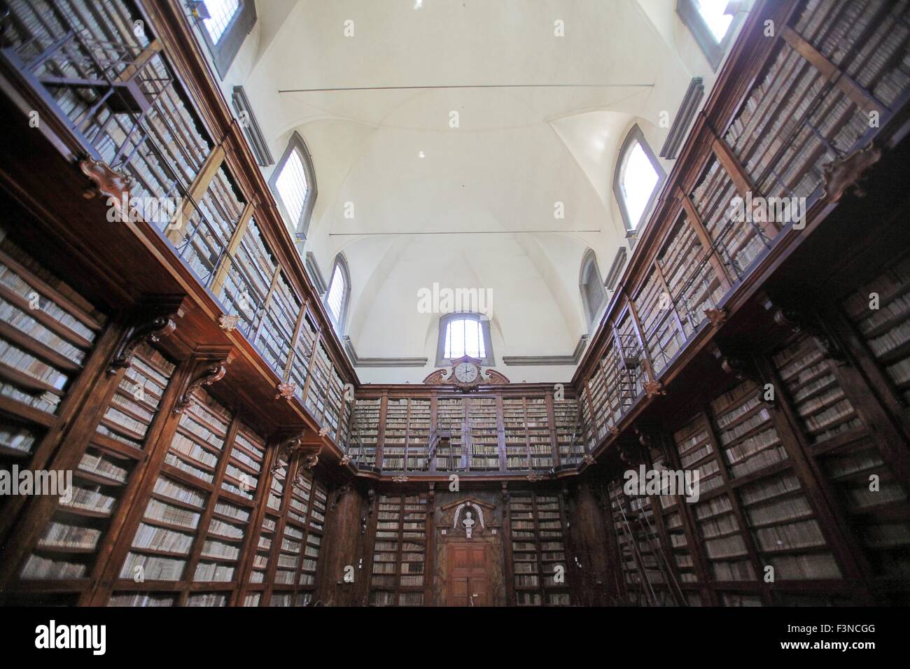 Florence, Italy. 20th July, 2015. Interior view of the library ...