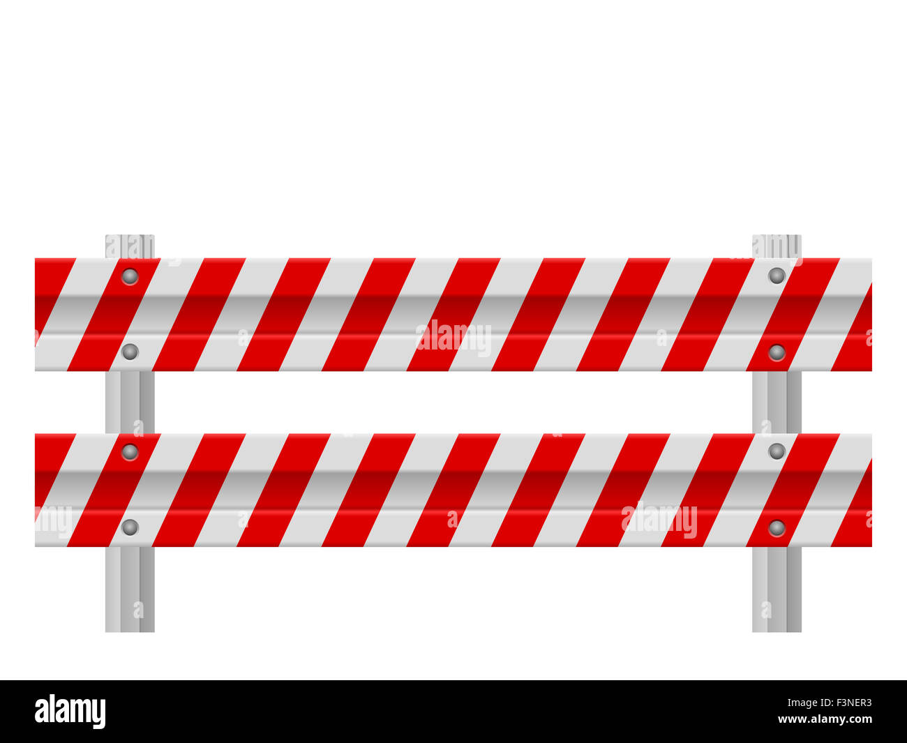 Road safety barrier on a white background Stock Photo - Alamy