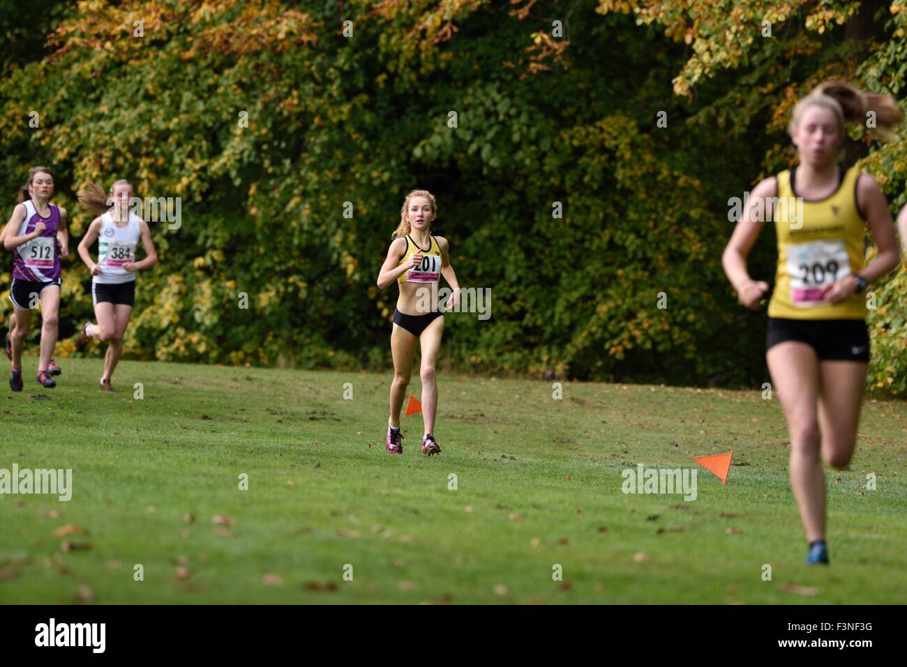 Stockport UK 10th October 2015 The Manchester Area CrossCountry League gets started at Woodbank