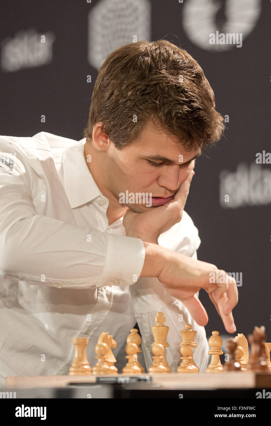 Magnus Carlsen, Norwegian chess Grandmaster and current World Champion and  number one, at the World Chess Championship in London Stock Photo - Alamy