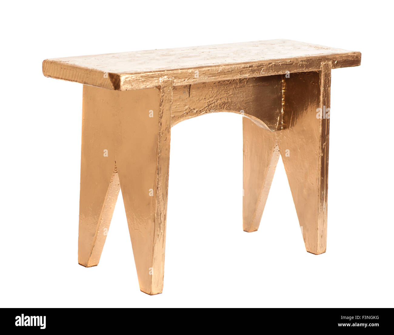 Golden Chair Isolated On White Background Stock Photo - Alamy