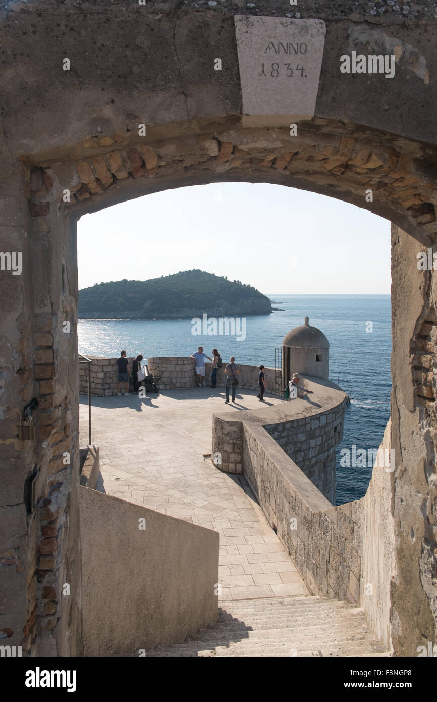 Dubrovnik Old city wall Stock Photo