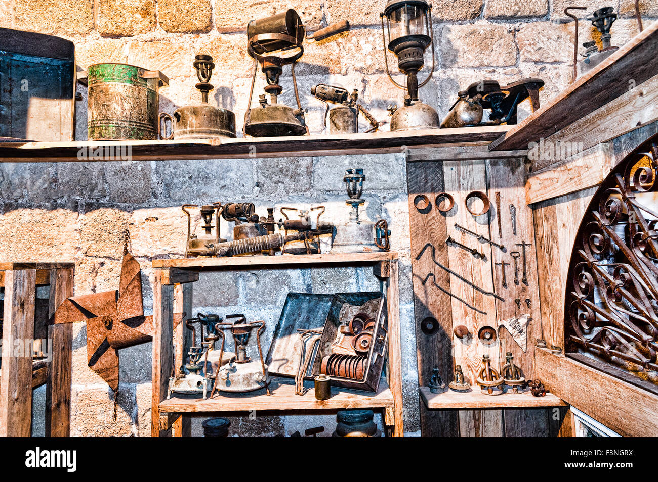 Junk shop filled with things that are gathering dust on the shelves