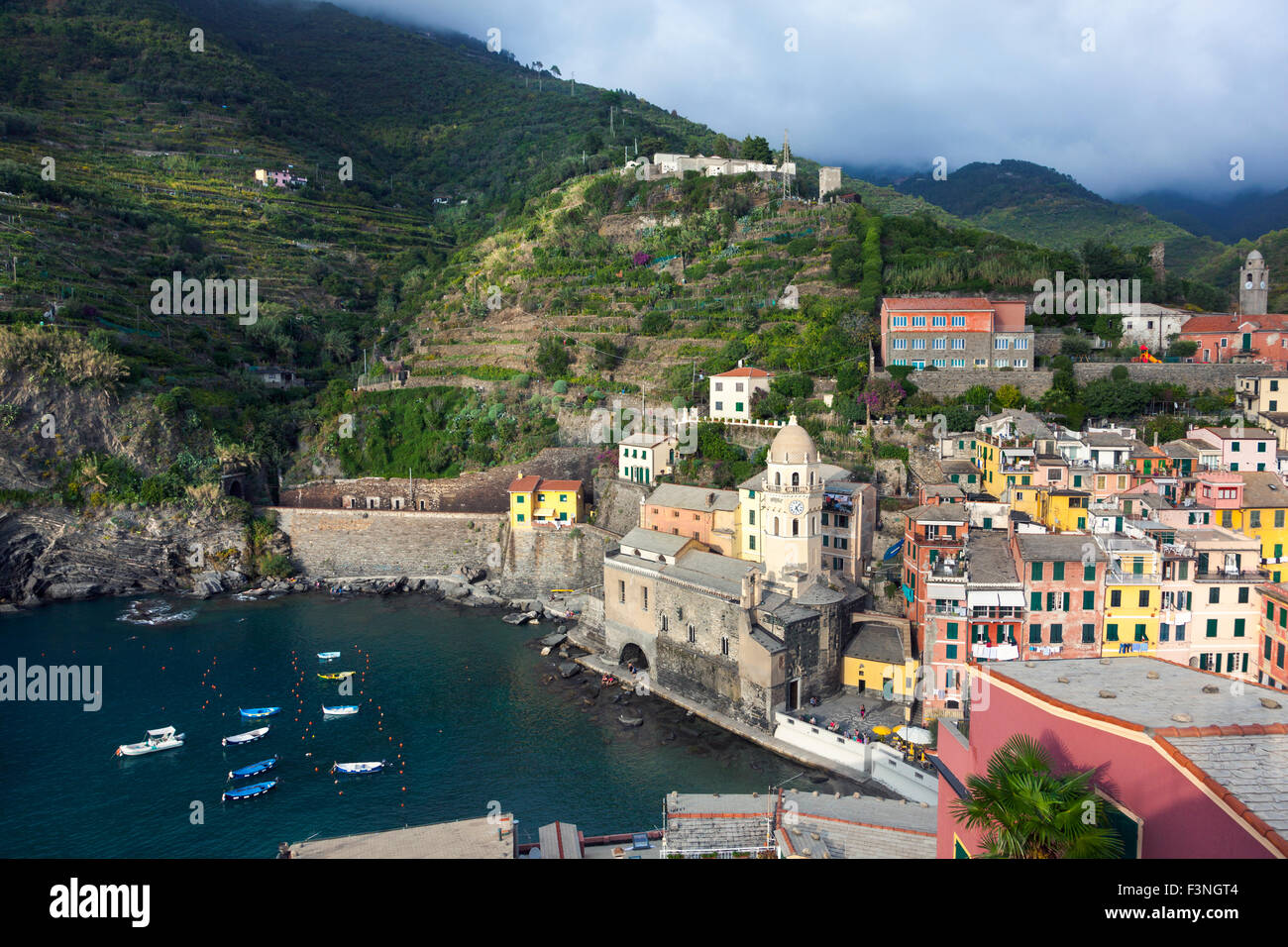 Vernazza, one of the 5 Cinque Terre Villages, Italy Stock Photo