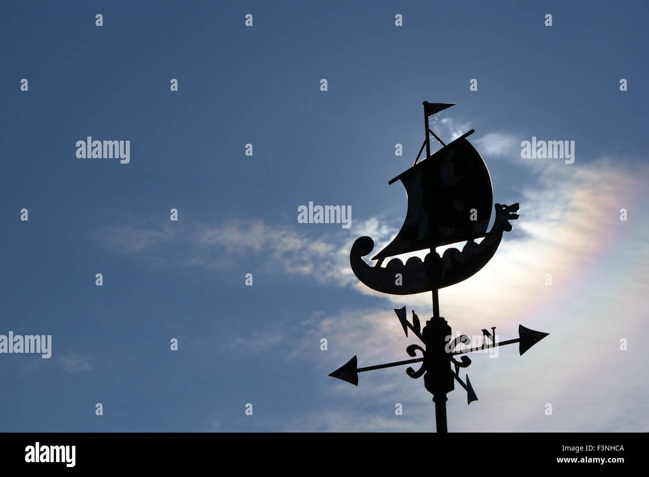 Vikings, a nordic weather wane, weather forecasting Stock Photo