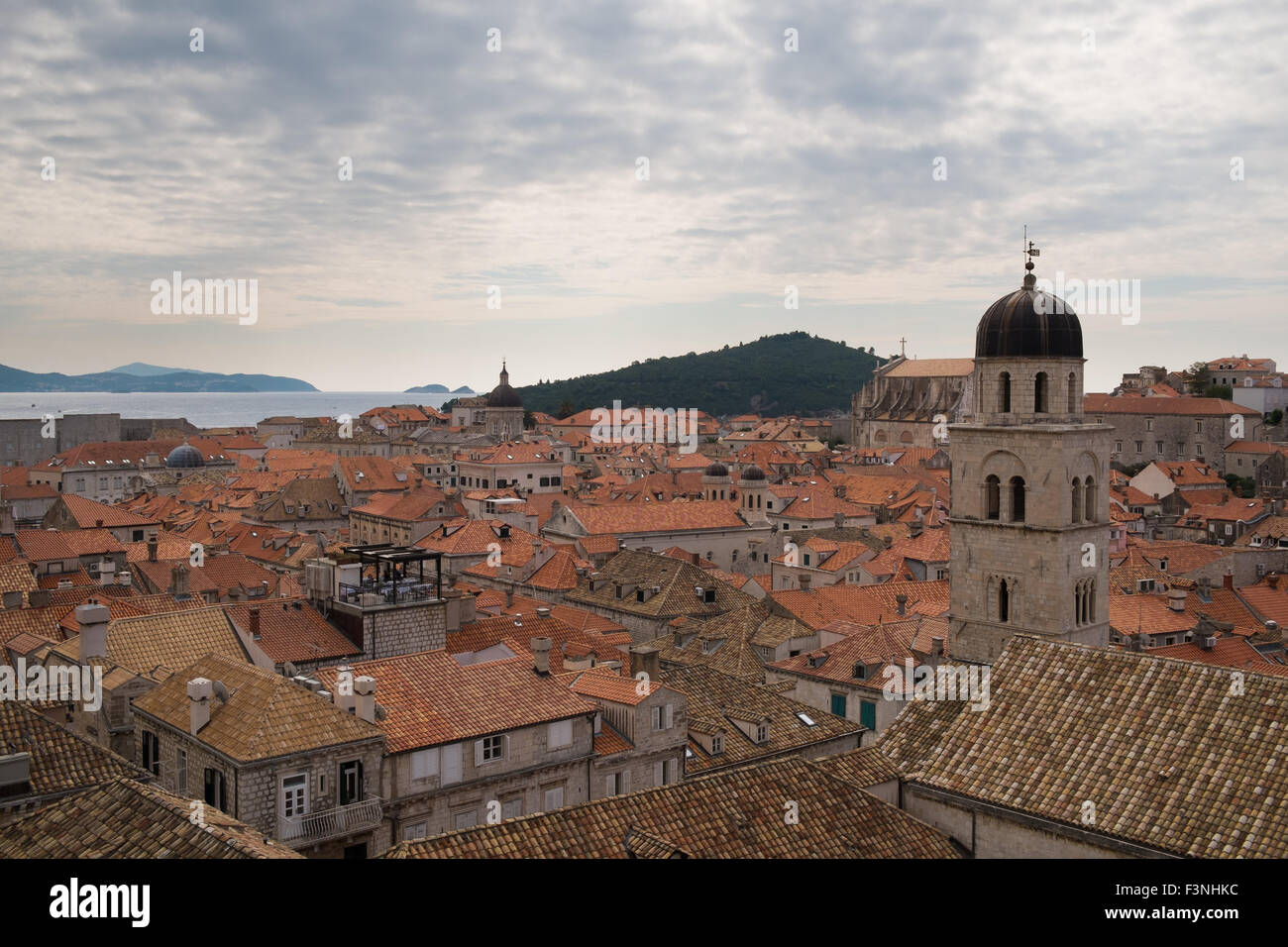 Dubrovnik Old City rooftops, Croatia. Stock Photo