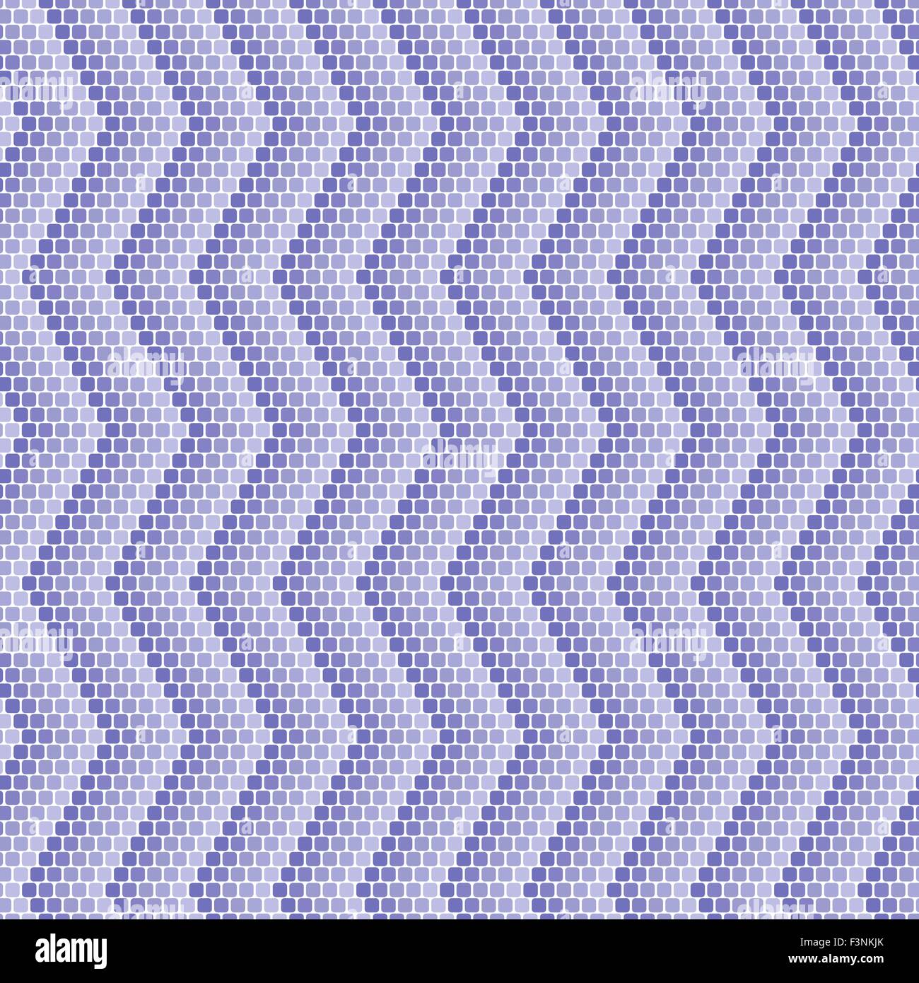 Mosaic seamless vector background with vertical zigzag lines in blue hue transitions Stock Vector