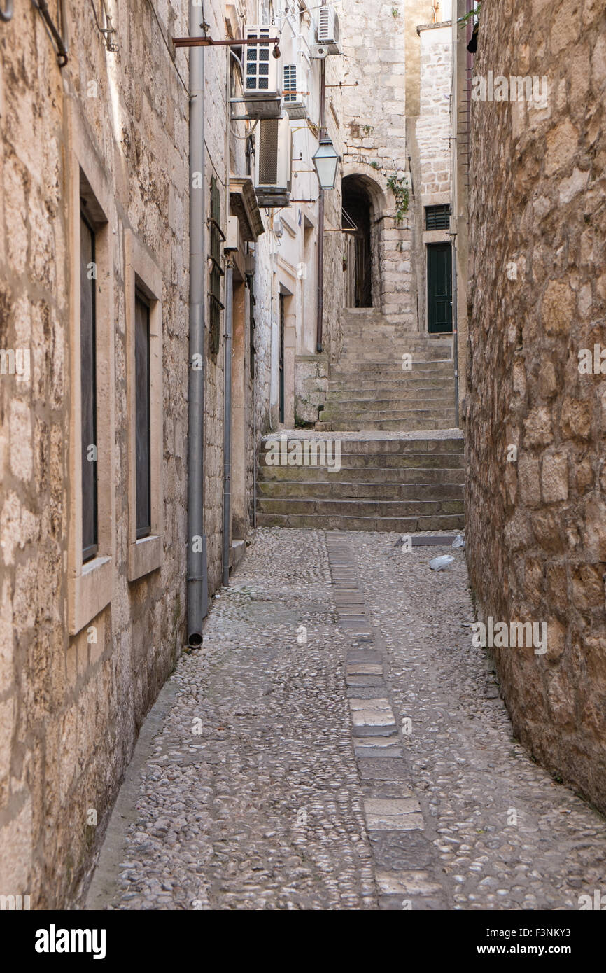 Dubrovnik narrow back street Stock Photo