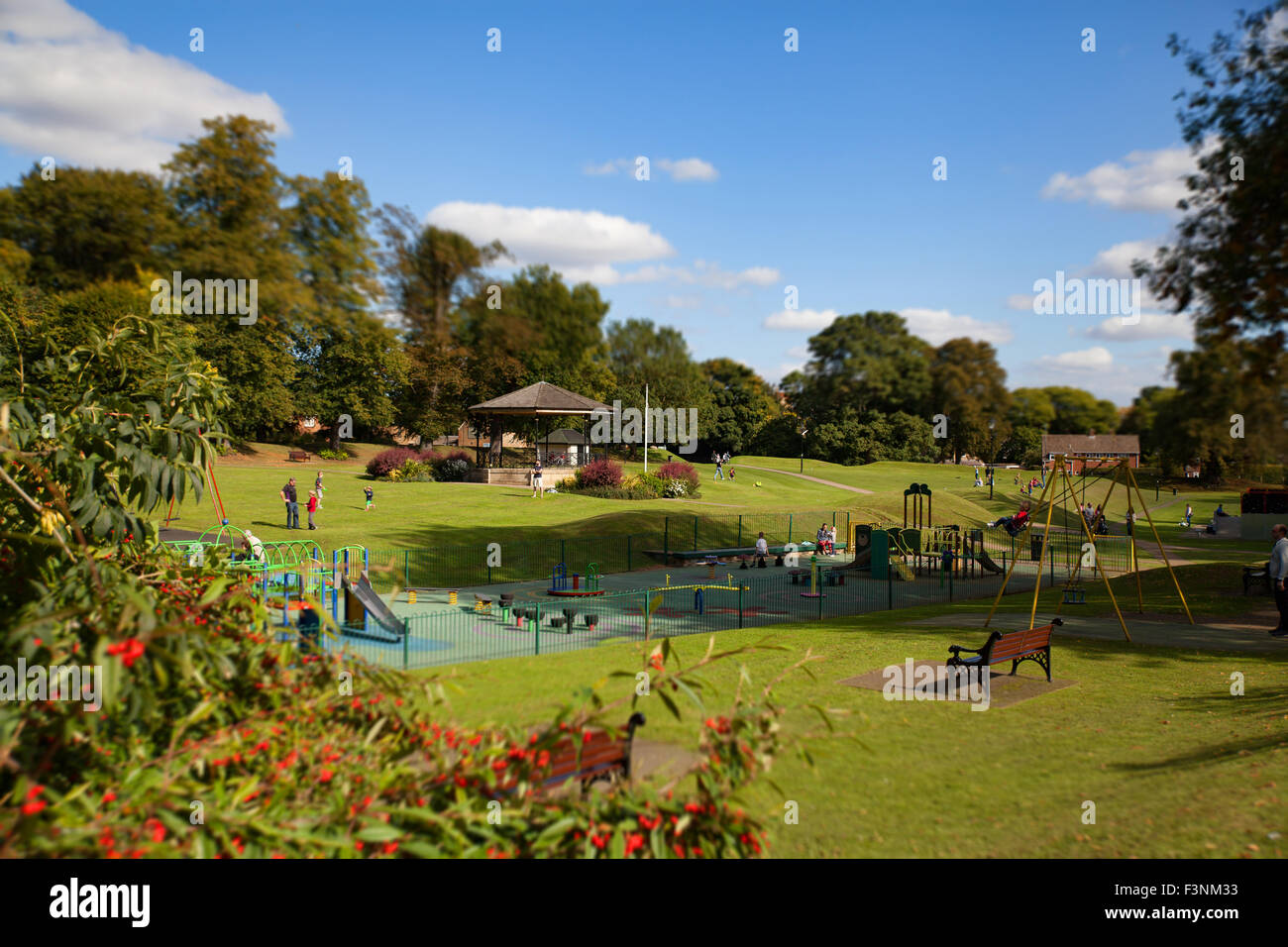 Play park and Bandstand in Oakham Stock Photo Alamy