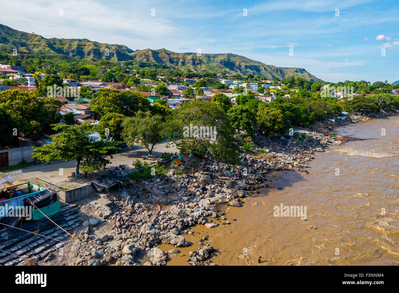 Magdalena river near the town of Honda, Colombia Stock Photo