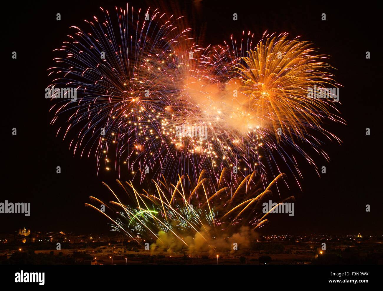 Fireworks, Colorful light art performance show, fireworks show with