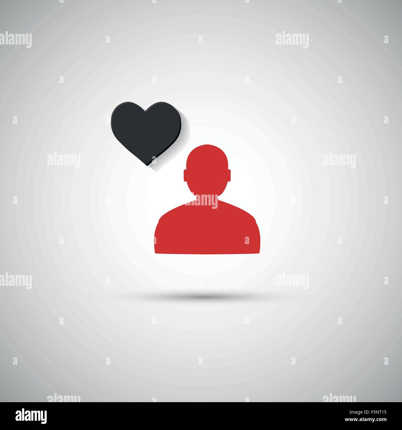 Flat icon human heart on a gray background Stock Vector Image & Art - Alamy