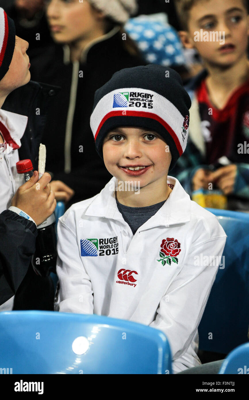 Etihad Stadium, Manchester, UK. 10th Oct, 2015. Rugby World Cup. England versus Uruguay. England Supporters watch the warm-up ahead of the match. Credit:  Action Plus Sports/Alamy Live News Stock Photo