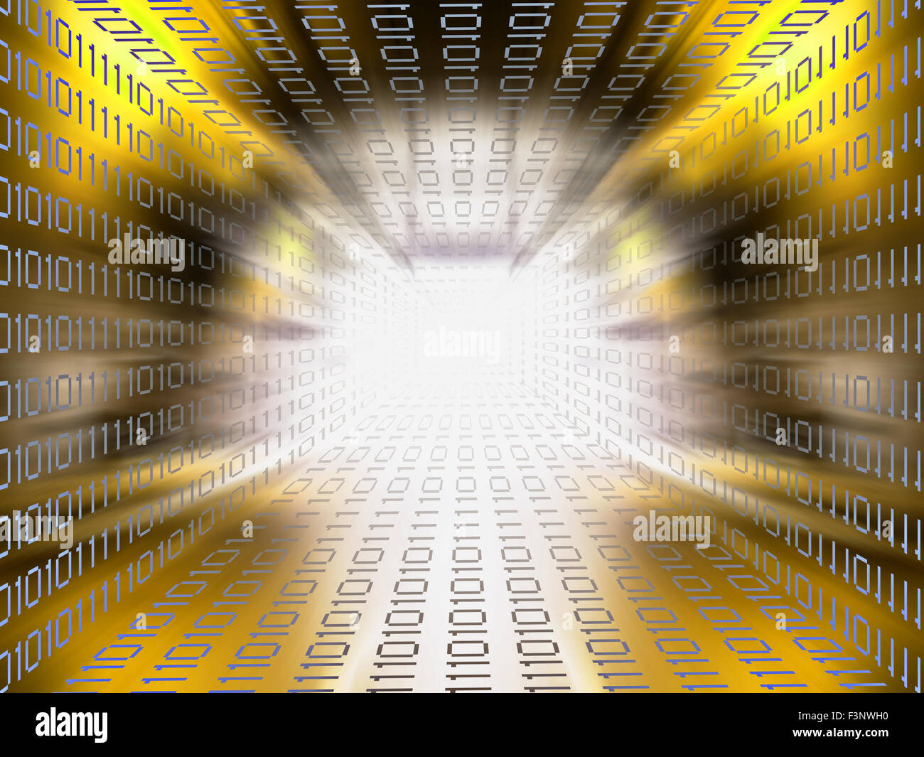 Information highway yellow background Stock Photo