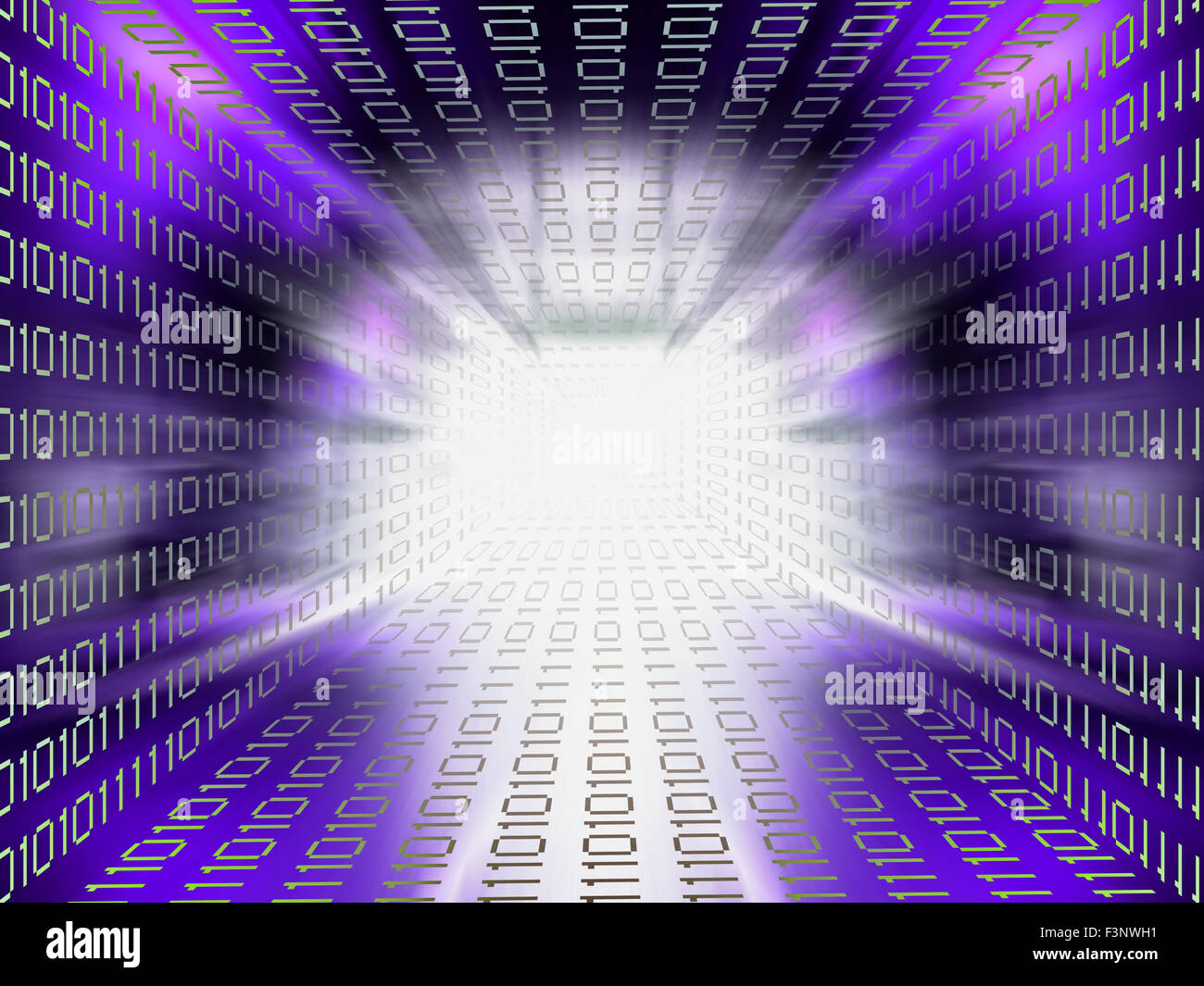 Data channel violet background Stock Photo