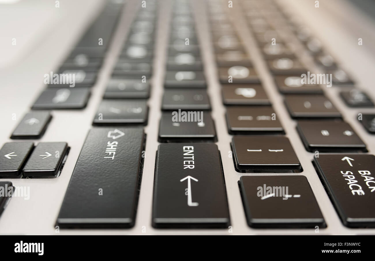 Laptop computer keyboard closeup Stock Photo Alamy