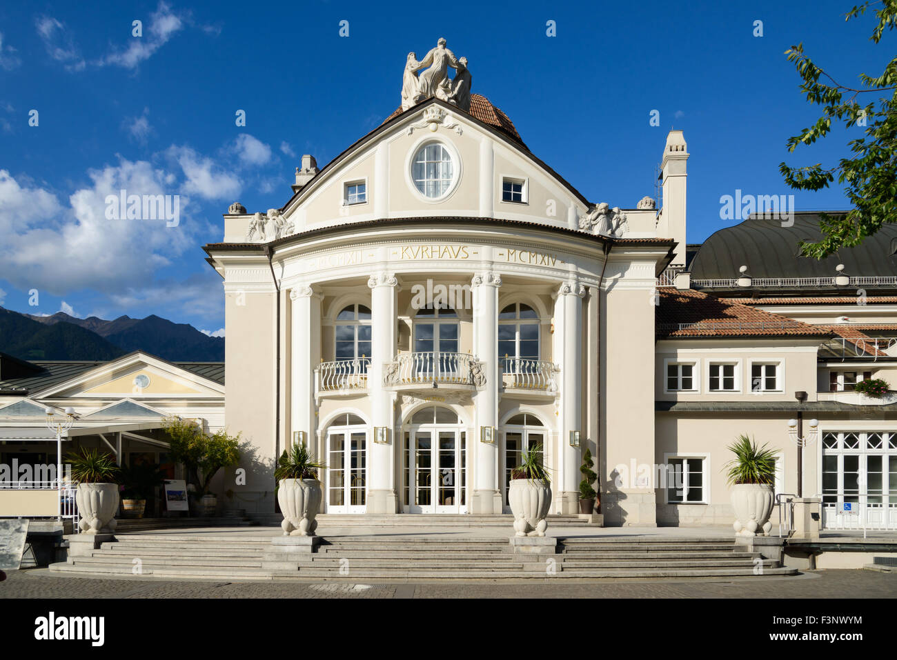 The Kurhaus is a landmark in Merano - Meran, South Tyrol, Italy Stock Photo