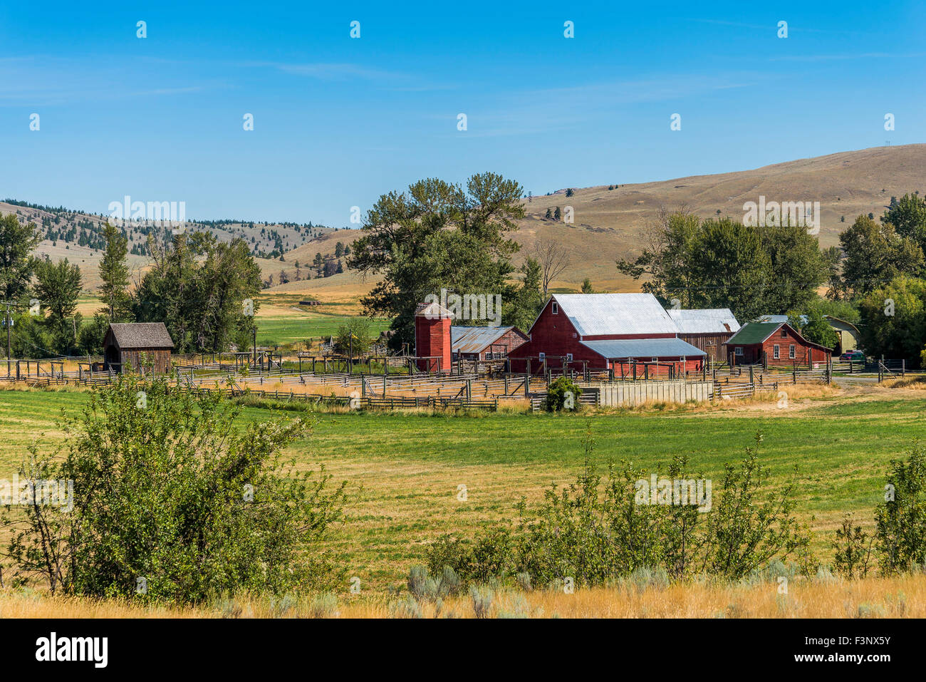 Farm, Nicola Valley, British Columbia, Canada Stock Photo Alamy