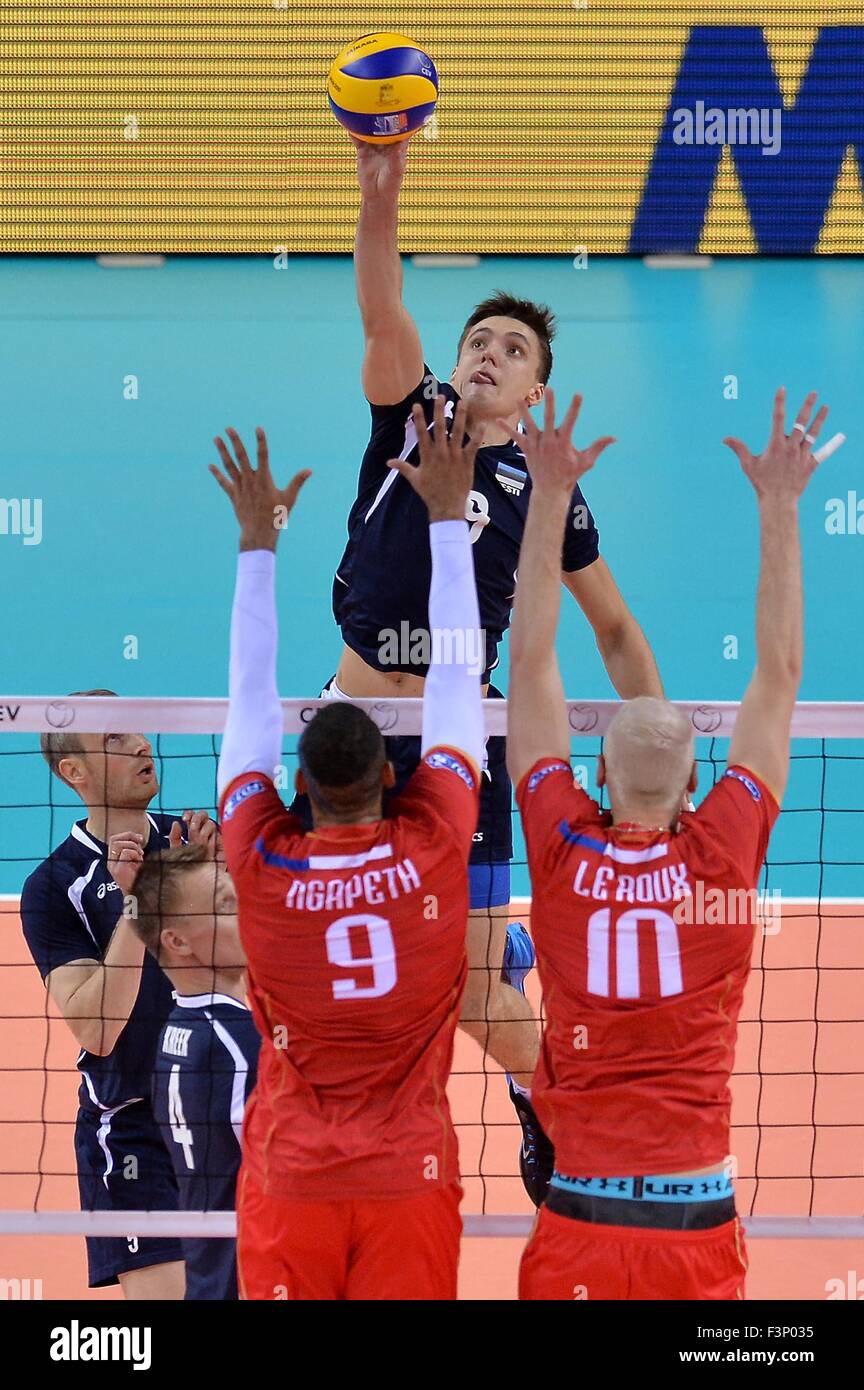 Turin, Italy. 10th Oct, 2015. 2015 Men’s European Volleyball