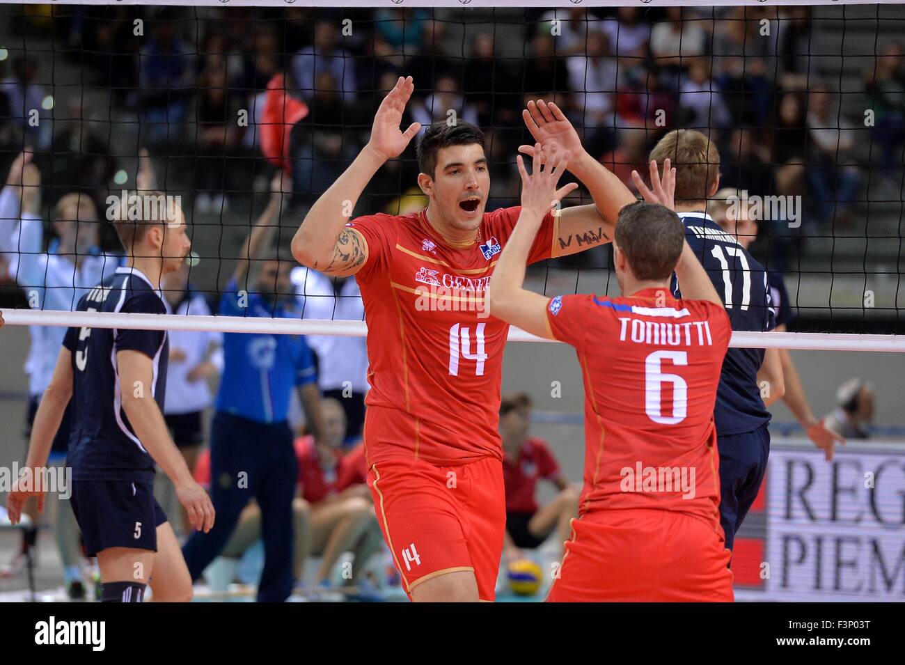 Turin, Italy. 10th Oct, 2015. 2015 Men’s European Volleyball